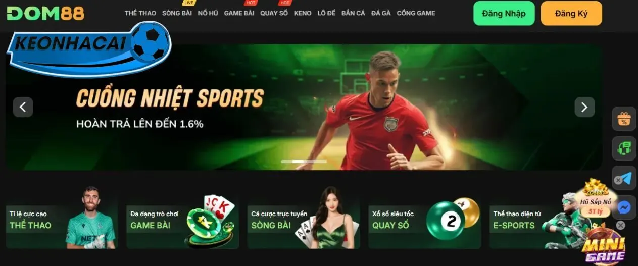 Dom88  Nhà cái đẳng cấp với trải nghiệm giải trí toàn diện