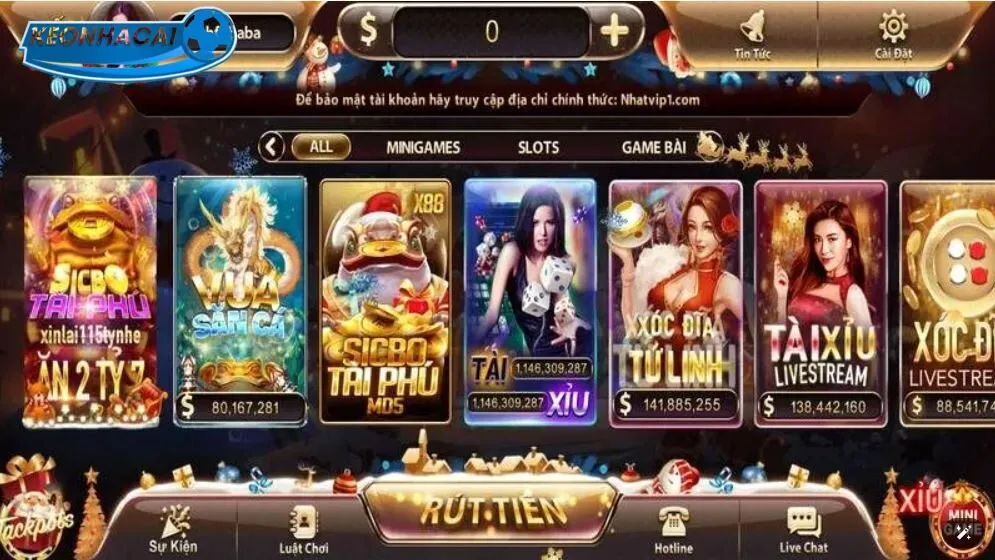 Nhatvip có sản phẩm đa dạng cho người chơi